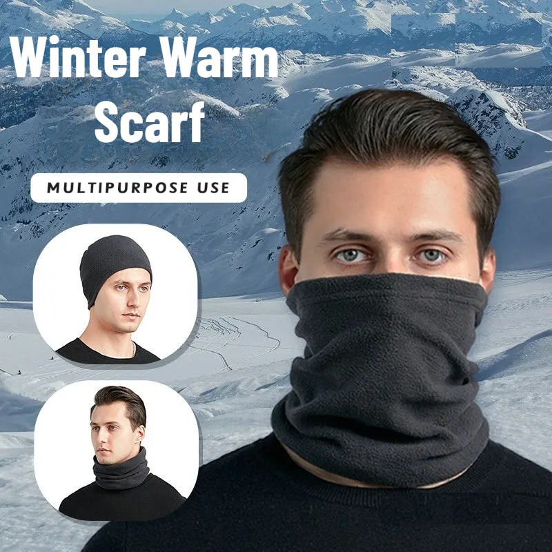 Neck Gaiter Fleece - ผ้าคลุมหน้าและคอสำหรับฤดูหนาว ป้องกันลมหนาว ผลิตจากผ้าฟลีซโพลาร์ เหมาะสำหรับเล่นสกี กีฬากลางแจ้ง ป้องกันความหนาวเย็น
