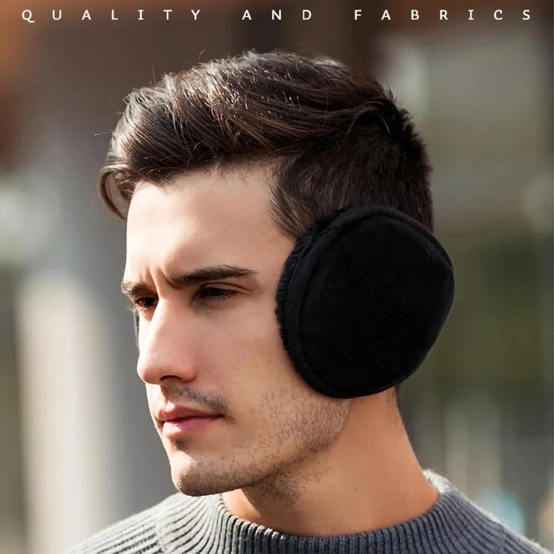 Earmuffs Foldable - ที่ปิดหูผ้าฟลีซแบบพับได้ขนาดใหญ่สำหรับฤดูหนาว รุ่น Unisex – ที่อุ่นหูแบบปรับได้สำหรับกิจกรรมกลางแจ้ง