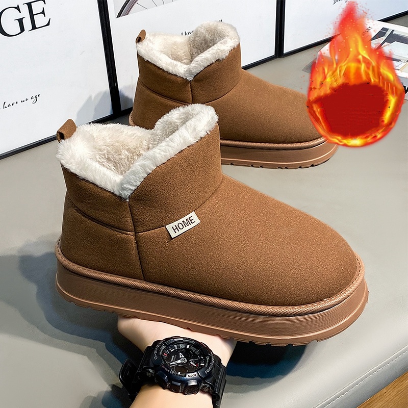 Waterproof Winter Boot - รองเท้าบูทหิมะบุขนแกะแบบคู่รักที่ให้ความอบอุ่นสำหรับฤดูใบไม้ร่วงและฤดูหนาว และรองเท้าผ้าฝ้ายสำหรับผู้ชายและผู้หญิง