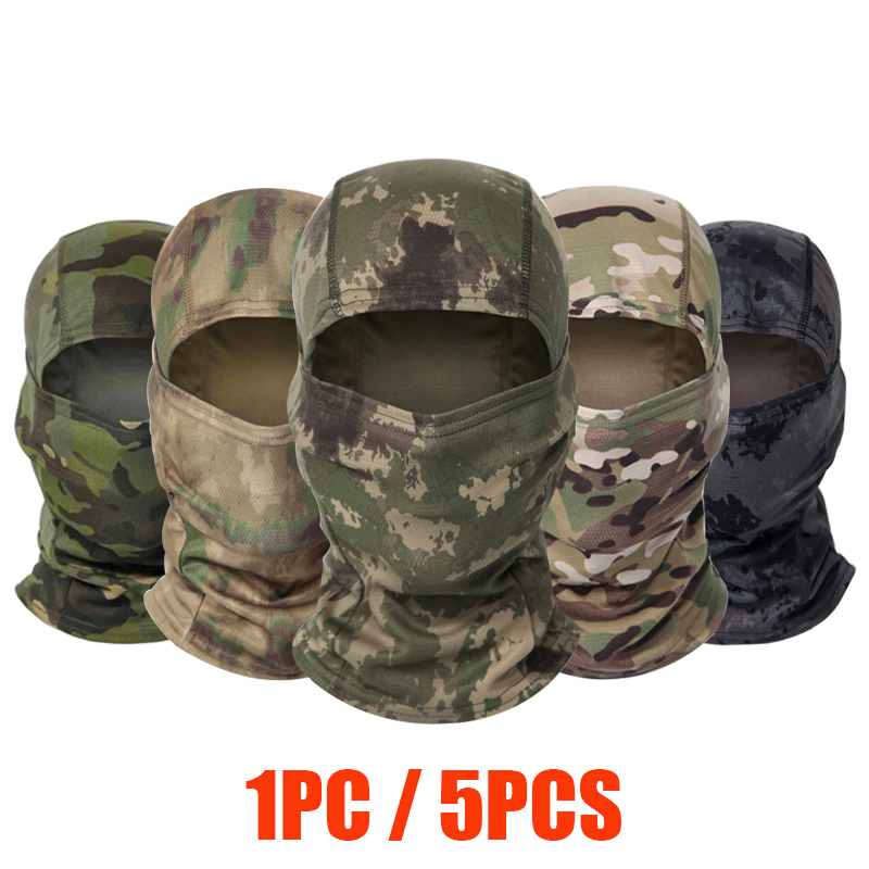 Balaclava Ski Mask - หมวกบาลาคลาวาแบบยืดหยุ่น ระบายอากาศได้ดี 1 ชิ้น/5 ชิ้น สำหรับผู้ชายและผู้หญิง
