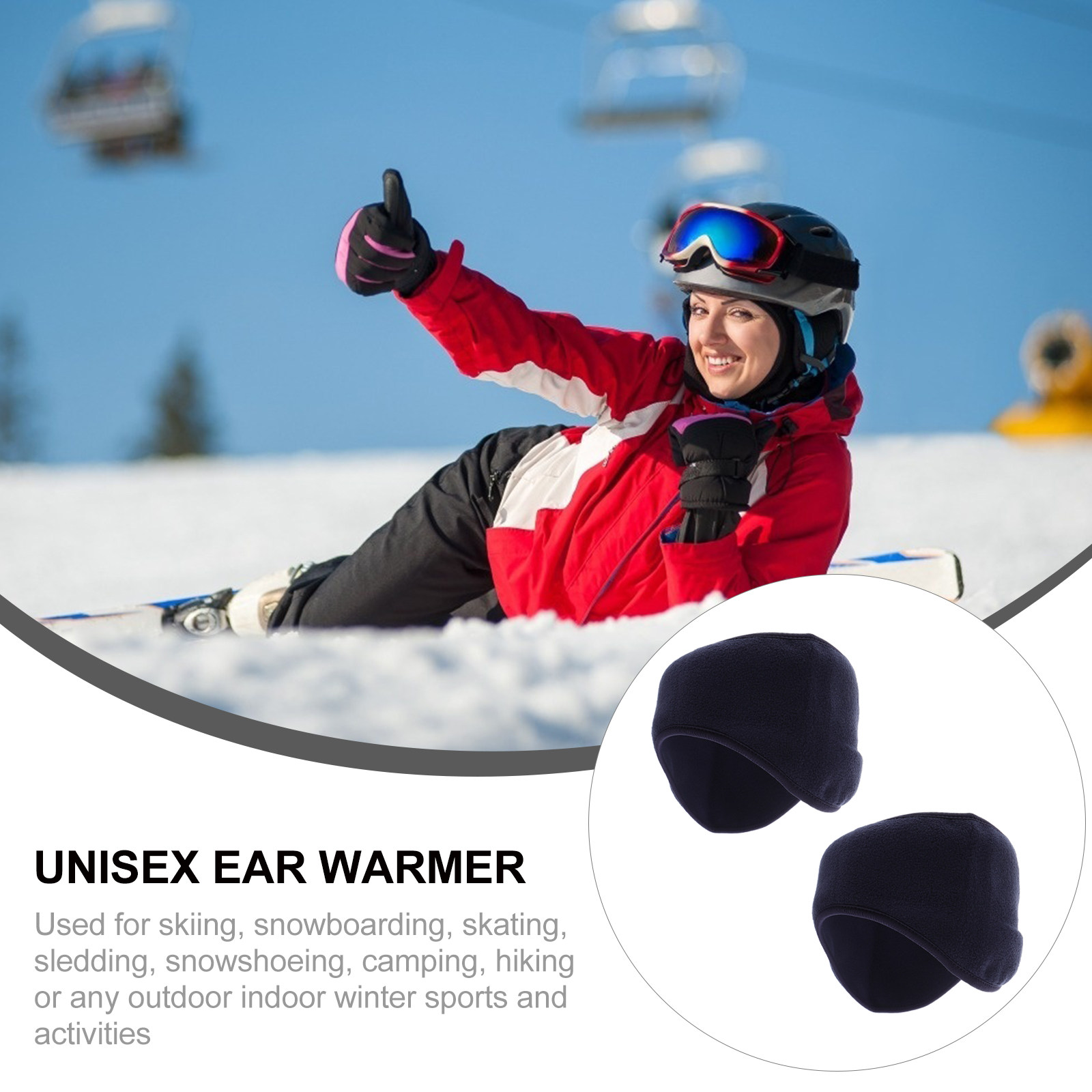 2 ชิ้น ที่คาดผมกันลม อุ่นสบาย  - Fleece Ear Warmer Band บทวิจารณ์และราคา