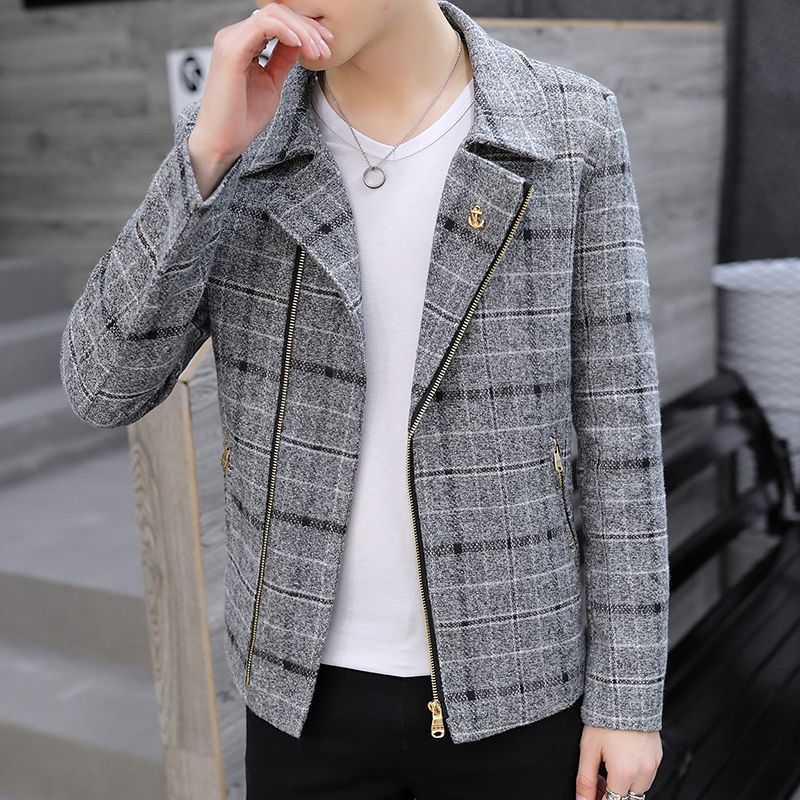 เสื้อโค้ทขนสัตว์ผสมทรงสั้นสำหร - Wool Coat Peacoat บทวิจารณ์และราคา