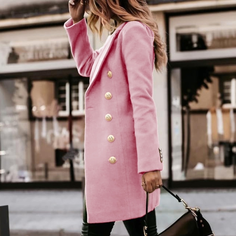 652F สตรีฤดูใบไม้ร่วงฤดูหนาวเส - Wool Coat Peacoat บทวิจารณ์และราคา