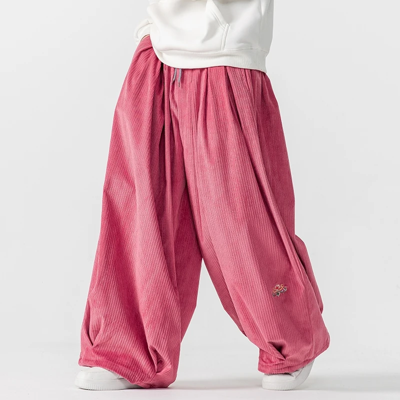 กางเกงขายาวคอร์ดูรอยทรงหลวมสไต - Corduroy Pant Warm บทวิจารณ์และราคา