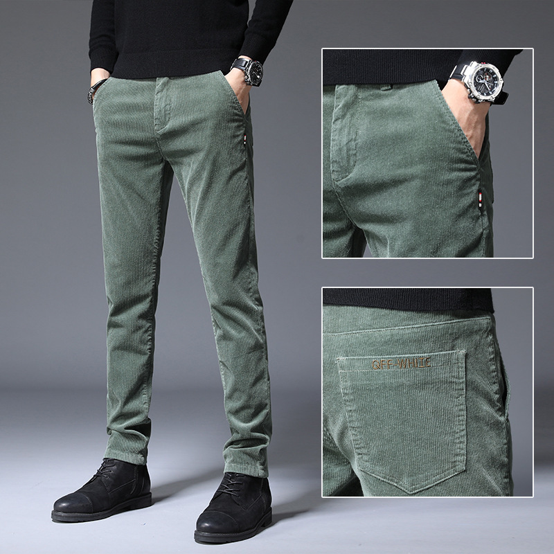 กางเกงขายาวผู้ชายแบบเปิดเป้า ผ - Corduroy Pant Warm บทวิจารณ์และราคา