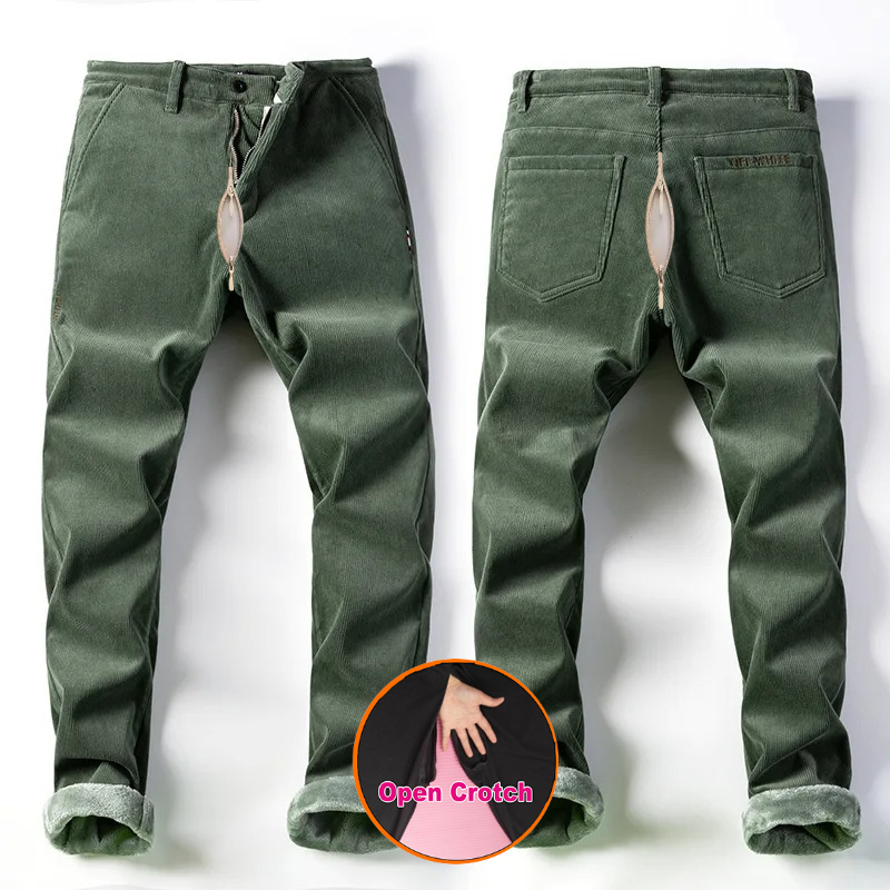 กางเกงขายาวผู้ชายแบบเปิดเป้า ผ - Corduroy Pant Warm บทวิจารณ์และราคา