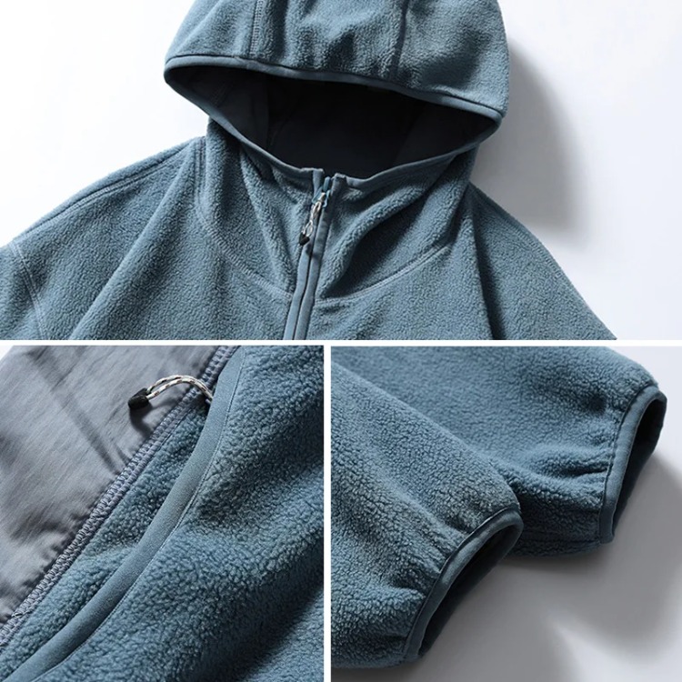 เสื้อฮู้ดผู้ชาย ผ้าฝ้าย สำหรับ - Sherpa Hoodie Fleece บทวิจารณ์และราคา