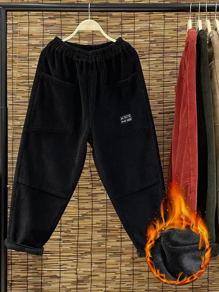 กางเกงฮาเร็มสำหรับผู้หญิงกำมะห - Corduroy Pant Warm บทวิจารณ์และราคา
