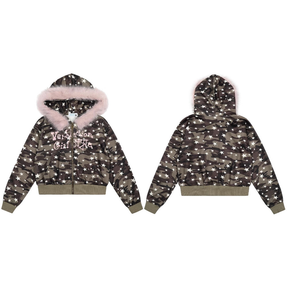 เสื้อฮู้ดซิปผู้ชาย ลายพรางสไตล - Sherpa Hoodie Fleece บทวิจารณ์และราคา