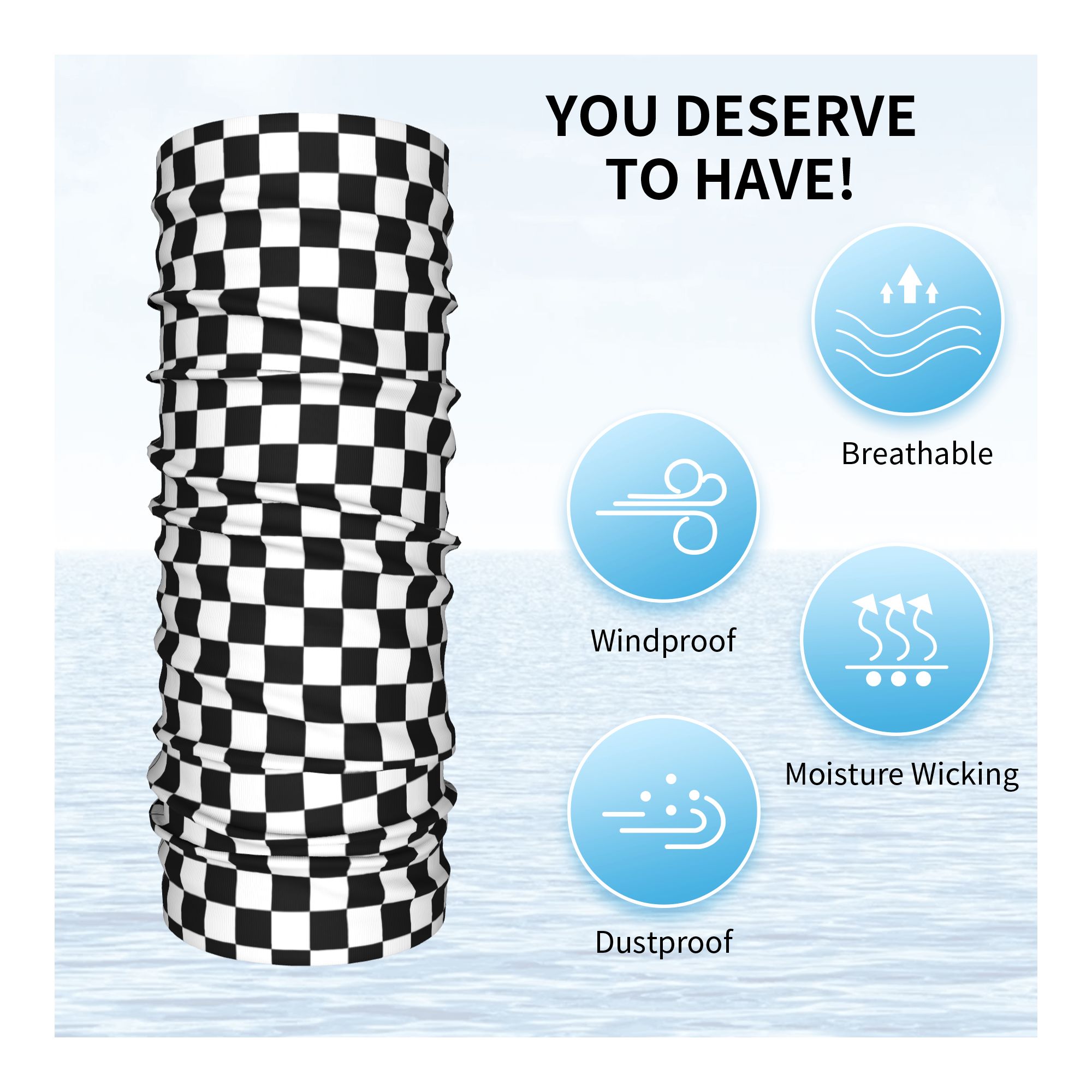 ผ้าพันคอแบบเช็คเกอร์สำหรับแข่ง - Neck Gaiter Fleece บทวิจารณ์และราคา