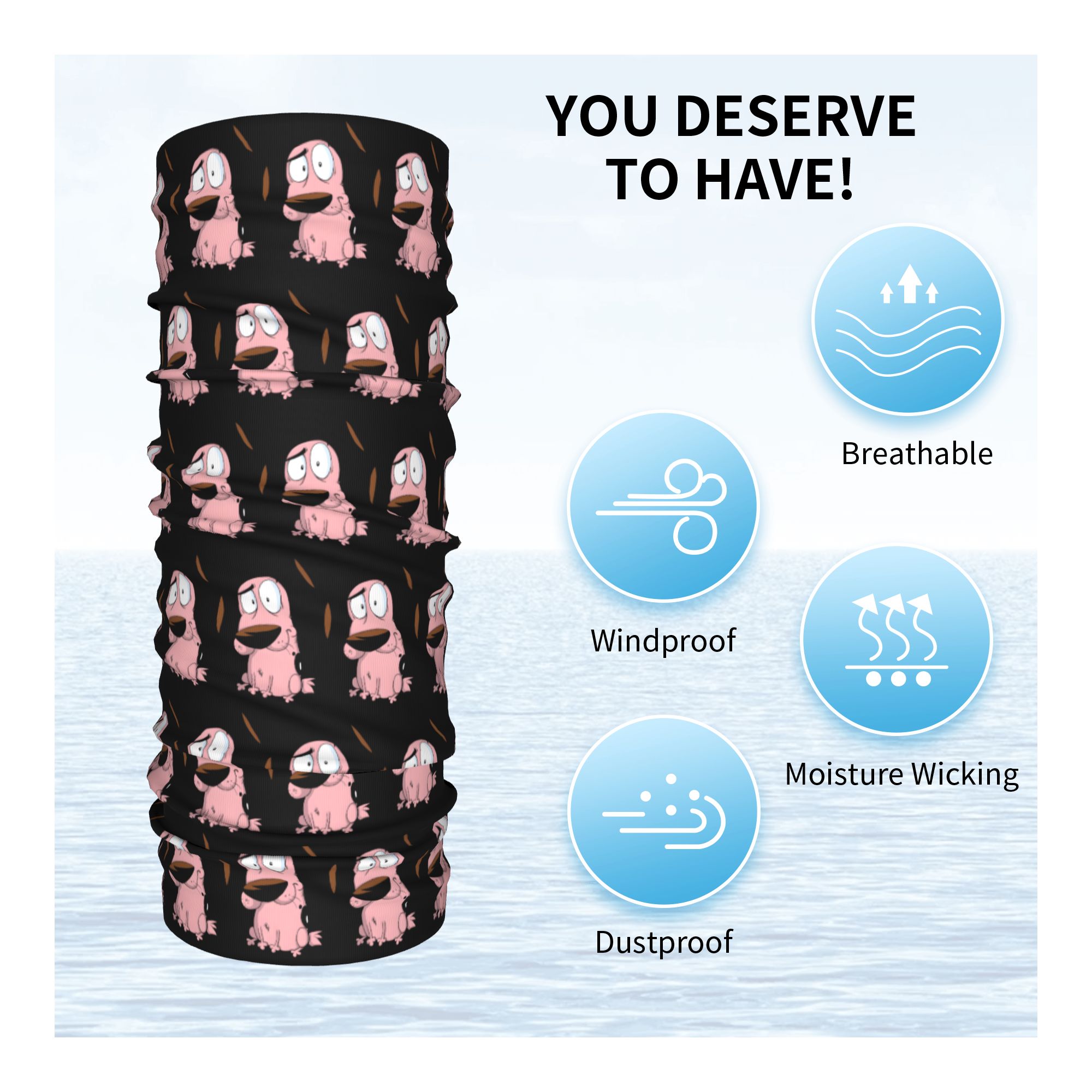 ที่คาดผมลายการ์ตูนสุนัขสุดเท่ห - Neck Gaiter Fleece บทวิจารณ์และราคา