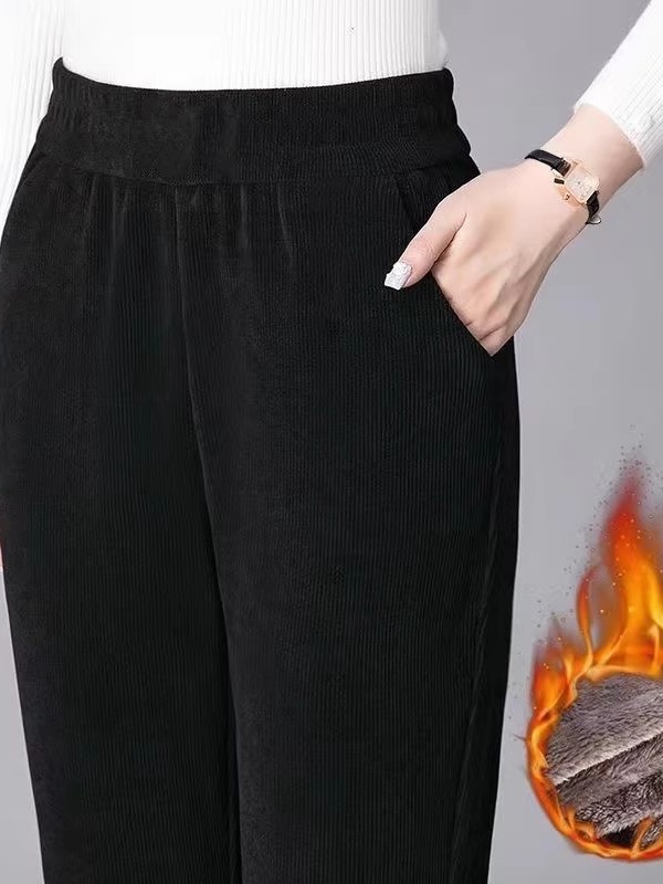 กางเกงขายาวทรงตรงผ้าลูกฟูกสำหร - Corduroy Pant Warm บทวิจารณ์และราคา