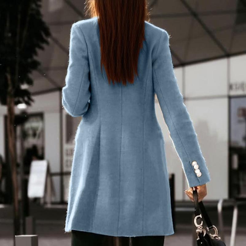 ผู้หญิงฤดูใบไม้ร่วงฤดูหนาวเสื้ - Wool Coat Peacoat บทวิจารณ์และราคา