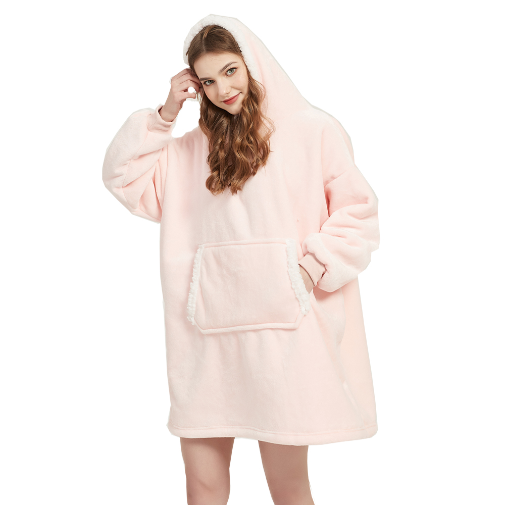 ผ้าห่มขนแกะสีแสดผ้าขนหนูไมโครไ - Sherpa Hoodie Fleece บทวิจารณ์และราคา