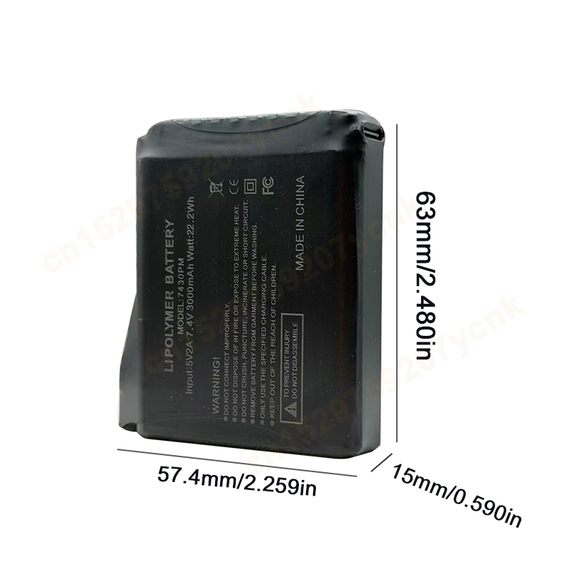 แบตเตอรี่ 7.4V 3000mah สำหรับถ - Heated Vest Battery บทวิจารณ์และราคา