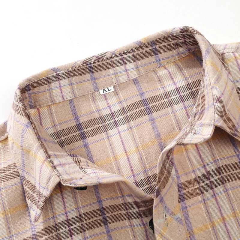 เสื้อเชิ้ตผู้ชายลายตารางลำลอง  - Flannel Shirt Lined บทวิจารณ์และราคา