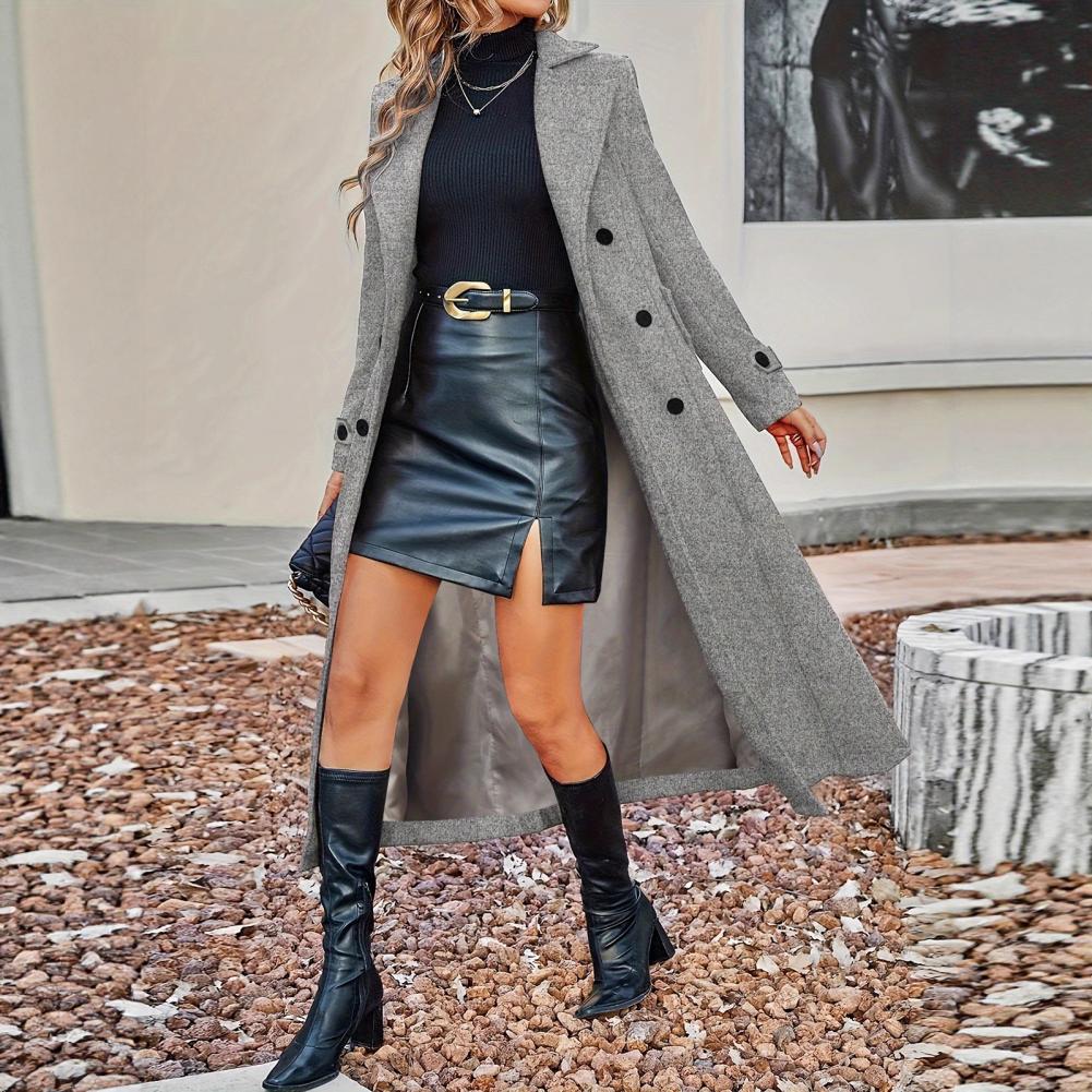 เสื้อโค้ทผู้หญิงสำหรับฤดูใบไม้ - Wool Coat Peacoat บทวิจารณ์และราคา