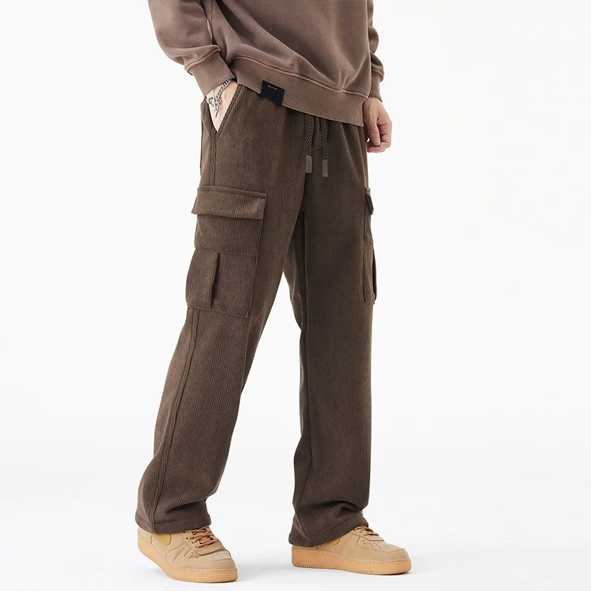 กางเกงขายาวผ้าลูกฟูกทรงตรงขากว - Corduroy Pant Warm บทวิจารณ์และราคา