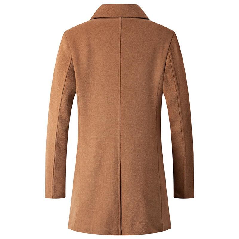 เสื้อโค้ทกระดุมสองแถวสำหรับผู้ - Wool Coat Peacoat บทวิจารณ์และราคา