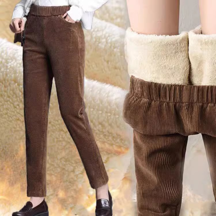 1pcs ผู้หญิงฤดูใบไม้ร่วงฤดูหนา - Corduroy Pant Warm บทวิจารณ์และราคา